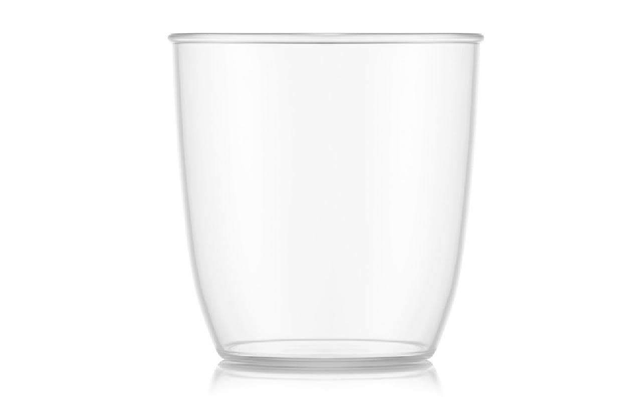 Bodum KVADRANT Becher – 4er Set, 200 ml, 7,3 × 7,3 × 7,2 cm, Kunststoff, Transparent, stapelbar