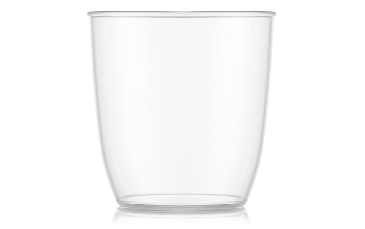 Bodum KVADRANT Becher – 4er Set, 350 ml, 8,7 × 8,7 × 9,2 cm, Kunststoff, Transparent, stapelbar