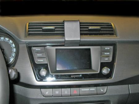 Brodit Auto-Halterung, Mittelkonsole – für Skoda Fabia 2015–2016 – Schwarz, ABS