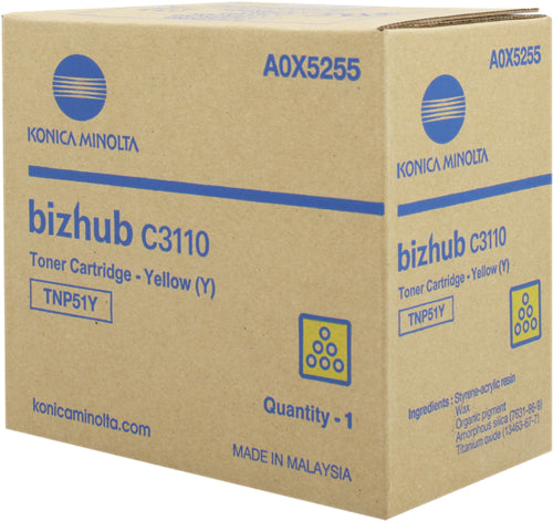 Konica Minolta TNP-51Y Gelber Toner – Original – 5'000 Seiten – für Konica Minolta Bizhub C3110