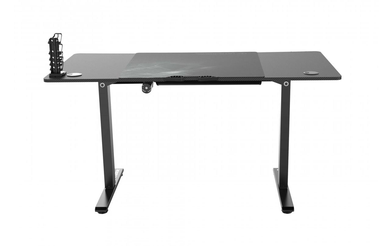 Ultradesk Level V2 Gaming-Tisch – 140 × 68 cm, höhenverstellbar, schwarz, Stahl