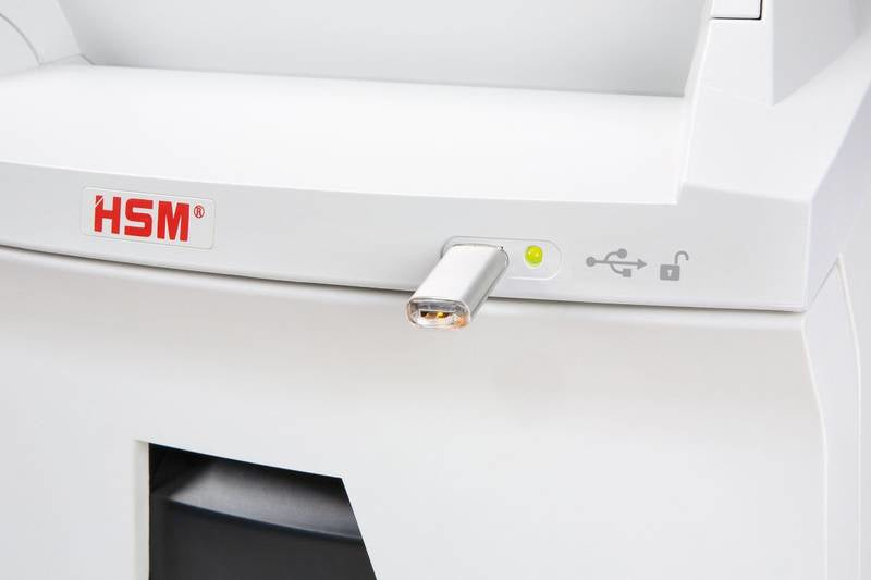 HSM Securio AF350 – Aktenvernichter mit Autofeed 300 Blatt, DIN P-4, Partikelschnitt 4,5 × 30 mm, 14 Blatt, 34