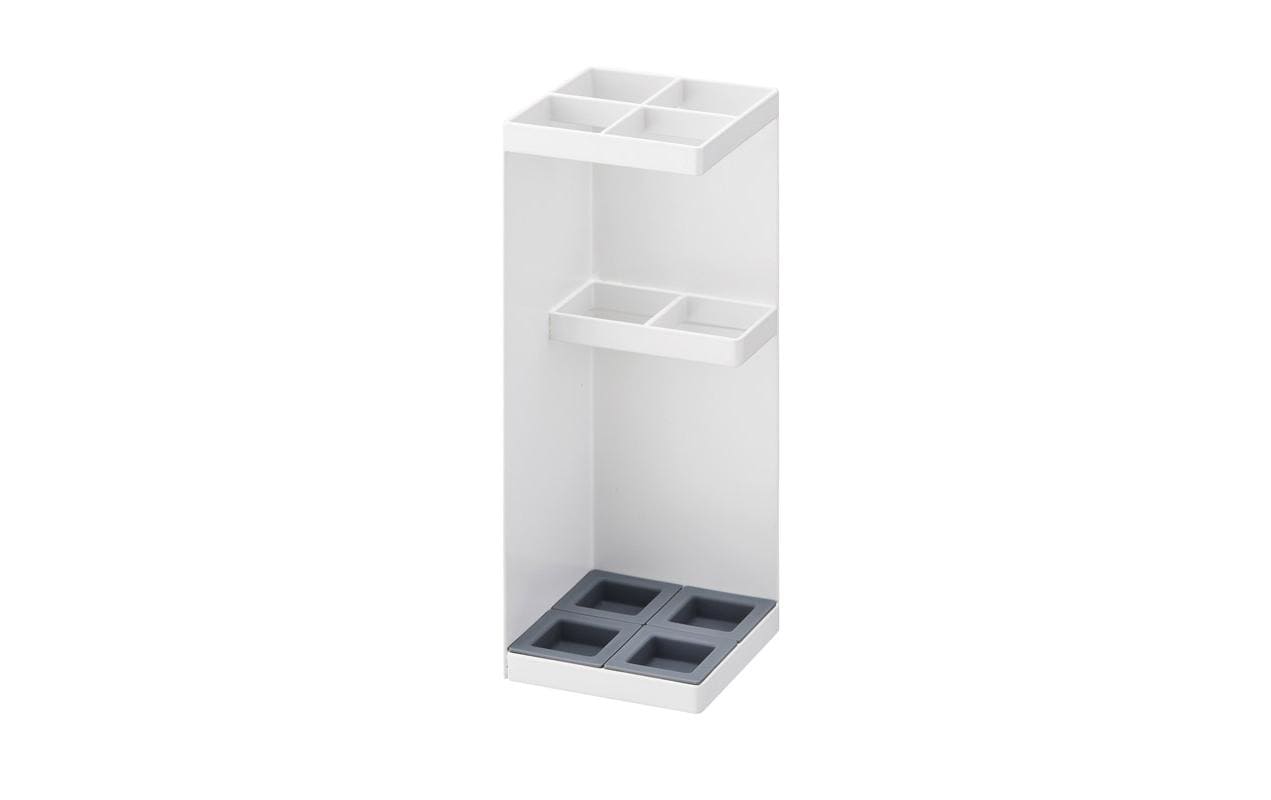 Yamazaki Schirmständer – Polypropylen, Stahl – Weiss – Ø 110 × H 300 mm