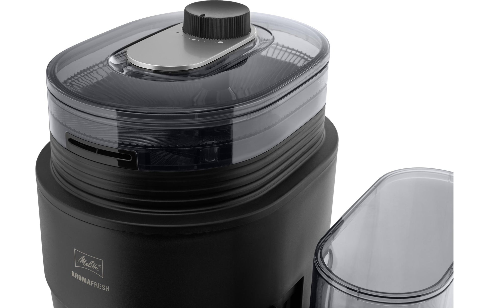 Melitta AromaFresh Filterkaffeemaschine – 10 Tassen, 1,25 l, Keramik-Mahlwerk, Schwarz