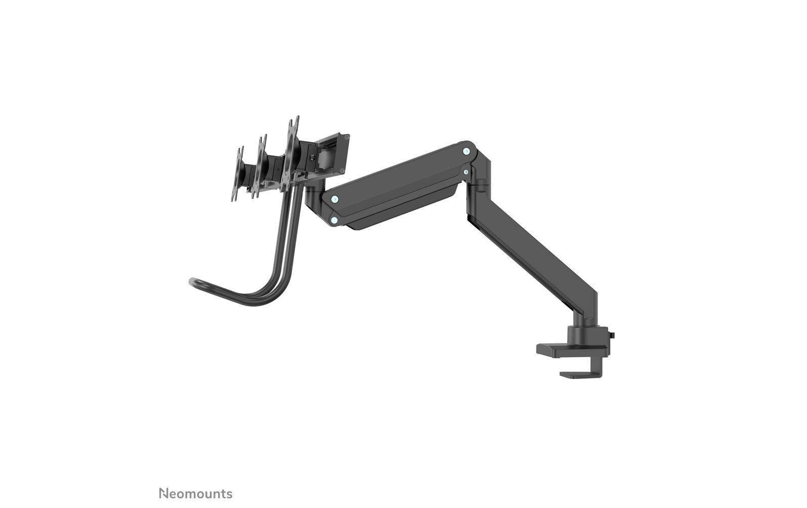 Neomounts NM-D775DX3BLACK – Monitorarm, 3-fach, Tischklemme/Tischdurchführung, bis 27", 1–6 kg, schwarz