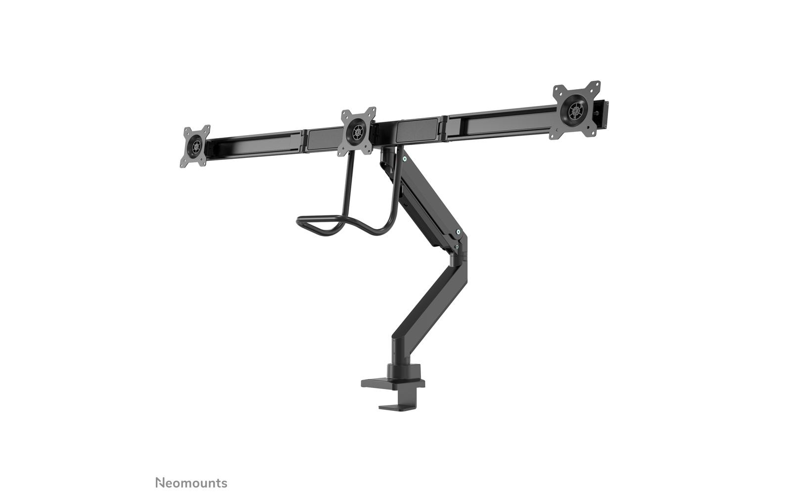 Neomounts NM-D775DX3BLACK – Monitorarm, 3-fach, Tischklemme/Tischdurchführung, bis 27", 1–6 kg, schwarz