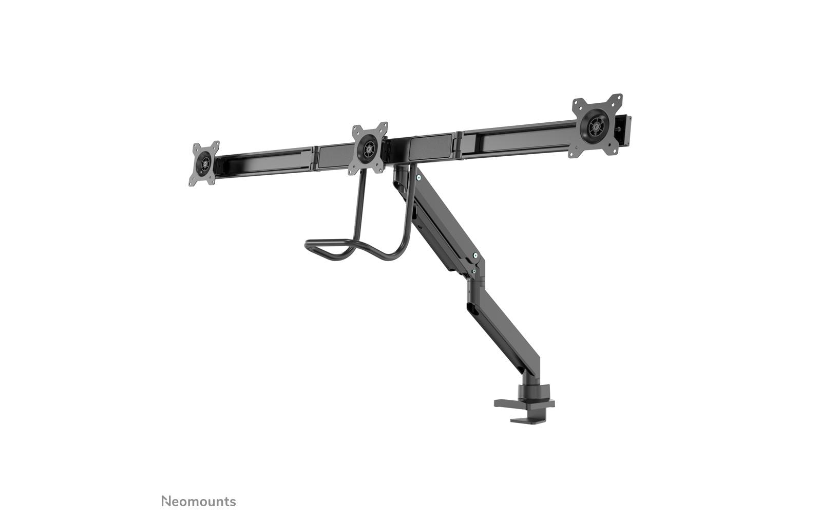 Neomounts NM-D775DX3BLACK – Monitorarm, 3-fach, Tischklemme/Tischdurchführung, bis 27", 1–6 kg, schwarz