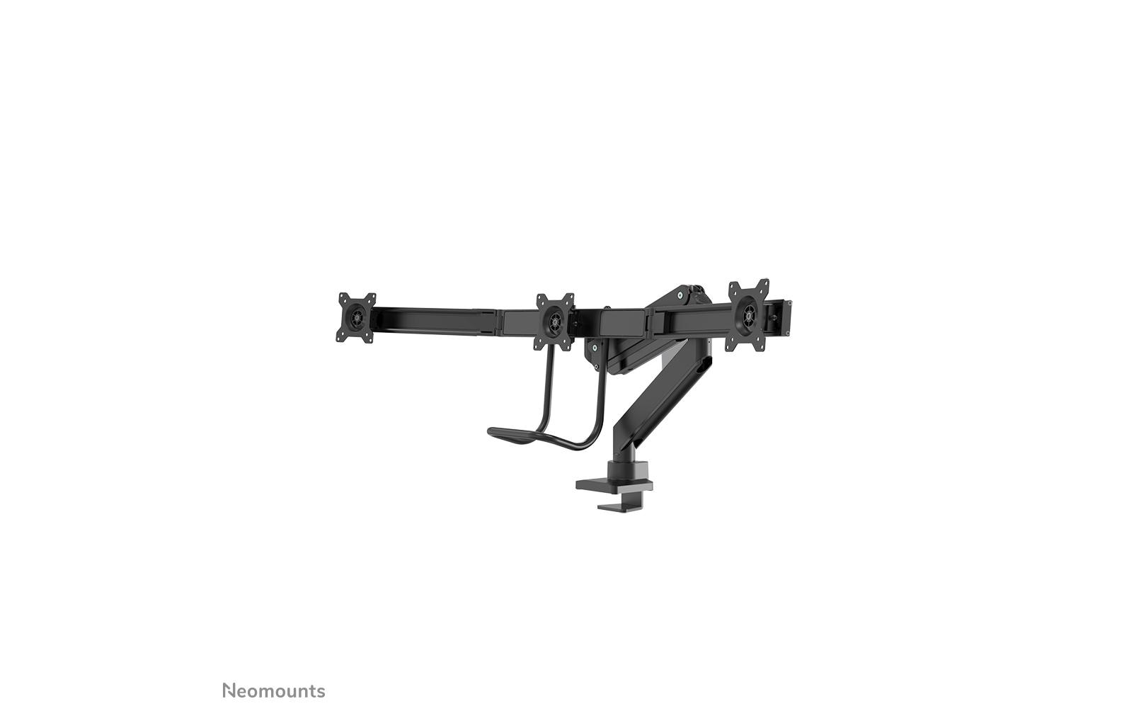 Neomounts NM-D775DX3BLACK – Monitorarm, 3-fach, Tischklemme/Tischdurchführung, bis 27", 1–6 kg, schwarz