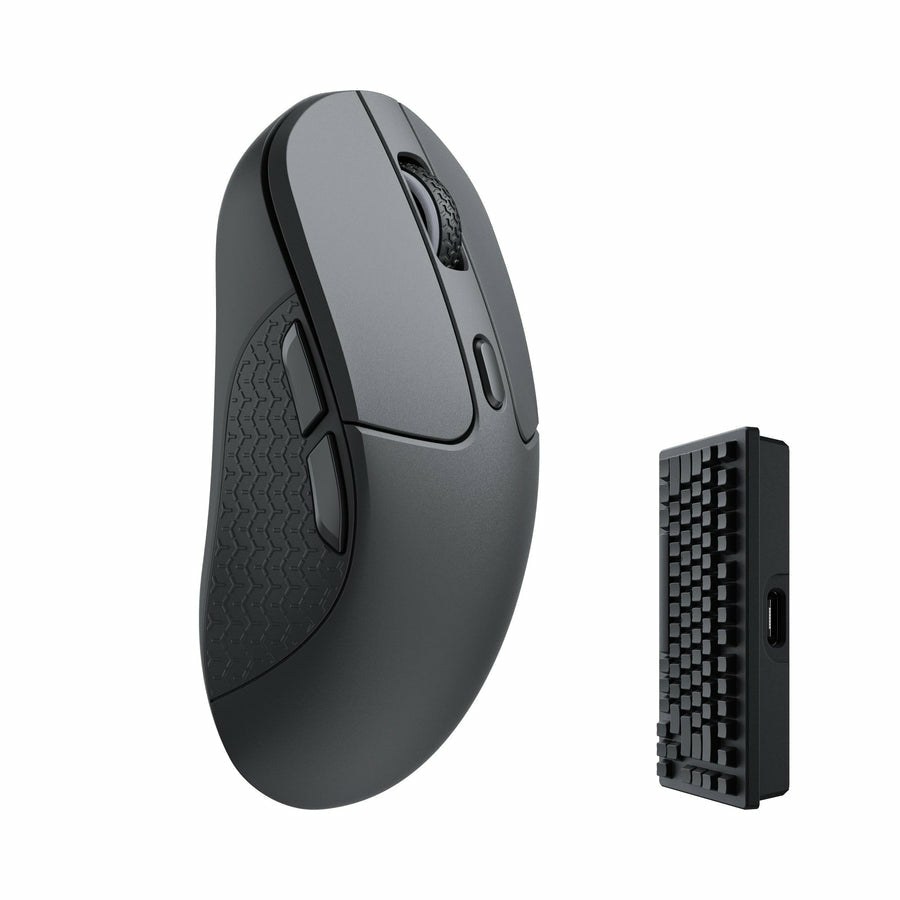Keychron M3 – Gaming-Maus – Kabellos (Bluetooth/2,4 GHz), 26000 DPI, RGB-Beleuchtung, rechts, Schwarz