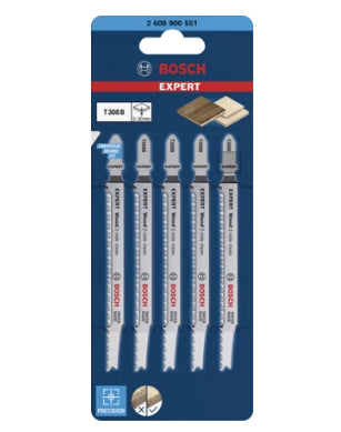 Bosch Professionelles EXPERT Wood Stichsägeblatt 117 × 2,2 mm HCS – für Holz – 5 Stk