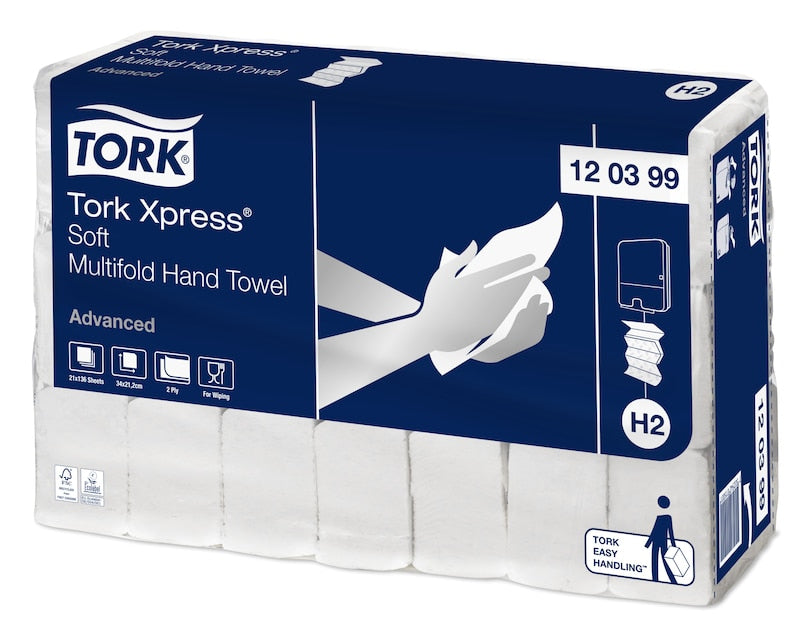 Tork Multifalz-Handtuchpapier – 136 Blätter, 450,9 g, 21,2 cm