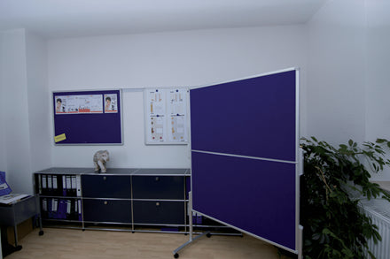 Franken Pinnwand – Alurahmen – 60 × 190 cm, blau