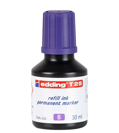 Edding Nachfülltusche – Violett, Wasserfest, Geruchsarm, Lichtbeständig, 30 ml
