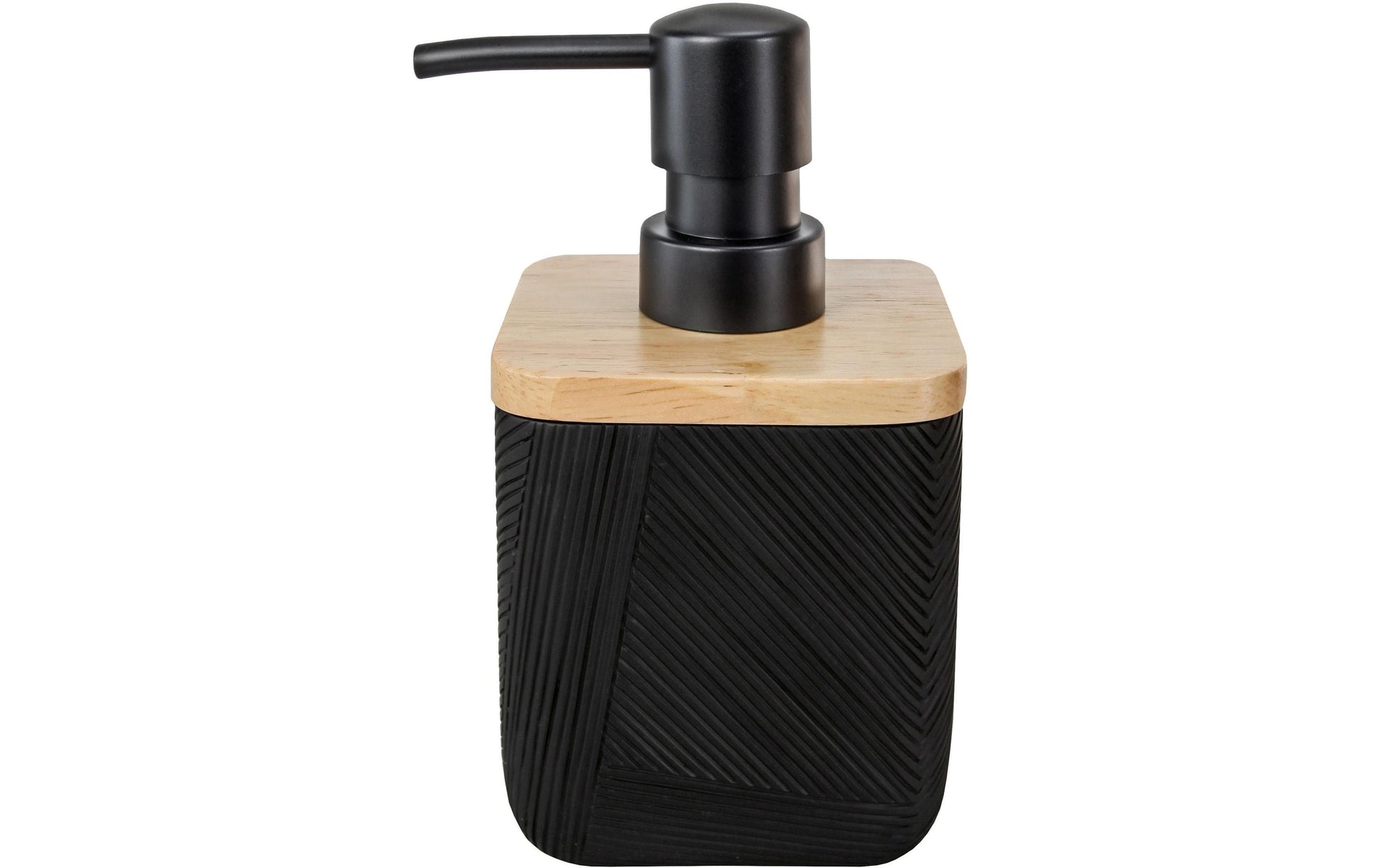 Kleine Wolke Seifenspender – Bambus/Polyresin, Schwarz, 700 ml