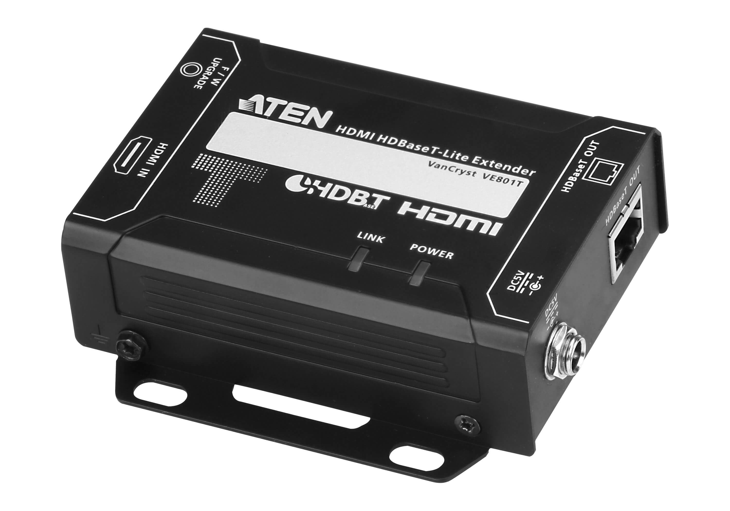 ATEN VE801T – HDMI Sender, HDBaseT-Lite über Cat5e/Cat6/6a, 4K@30 Hz, 70 m, HDCP, für VE801R