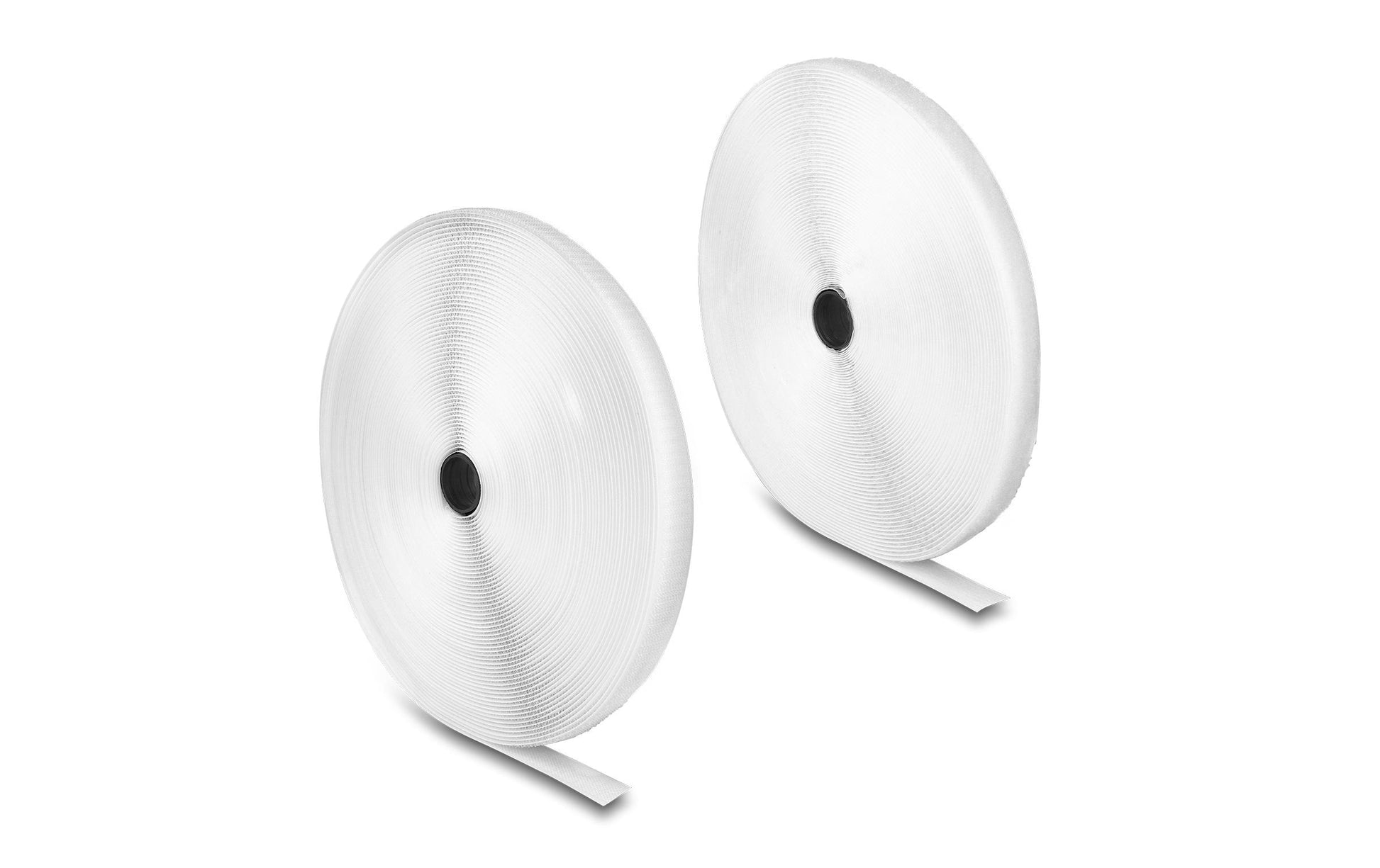 DeLOCK Klettband, 20 mm × 25 m – weiss