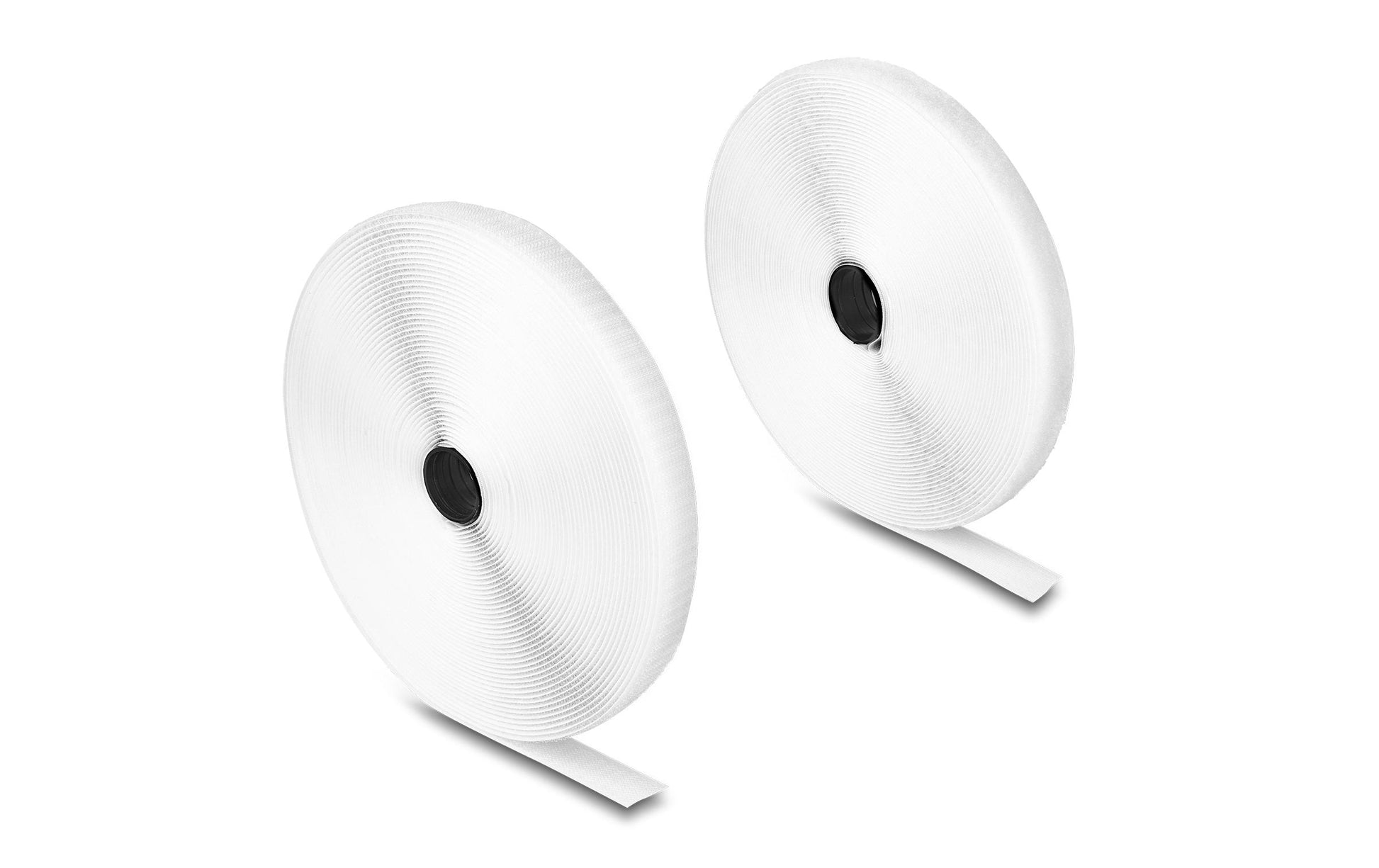 DeLOCK Klettband, 20 mm × 15 m, weiss, 1 Stück