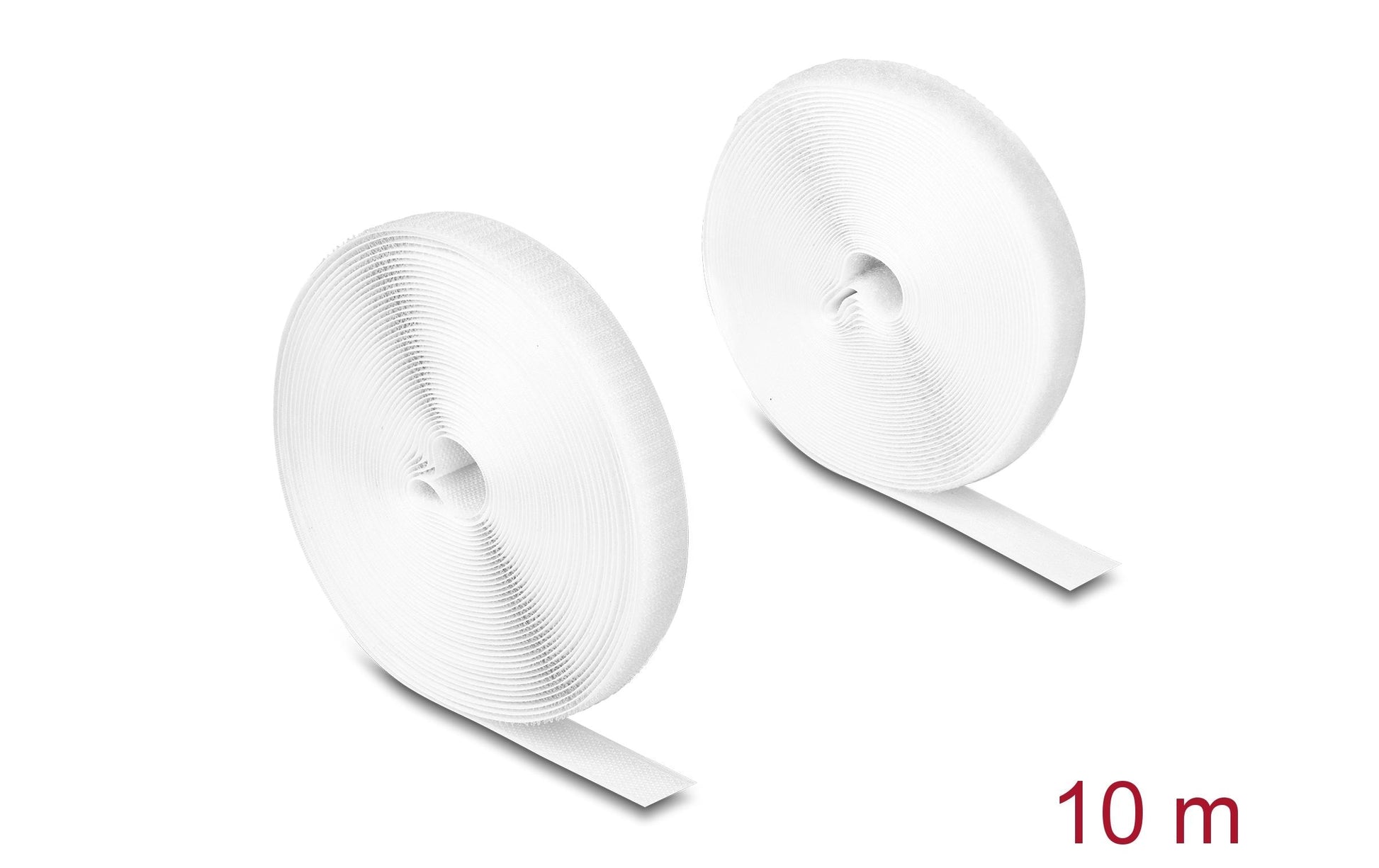 DeLOCK Klettband 10 m × 20 mm, weiss