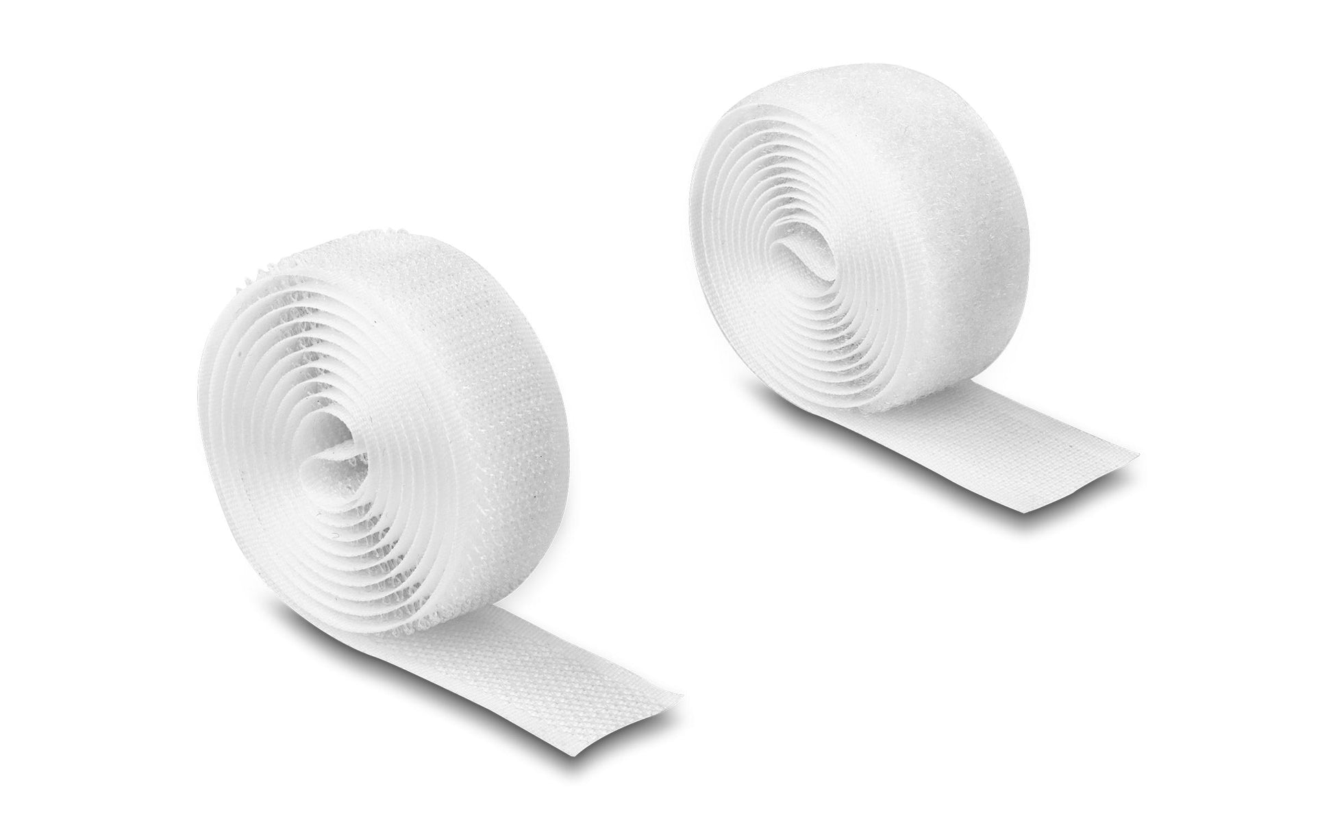 DeLOCK Klettband, 20 mm × 1 m, weiss, 1 Stück