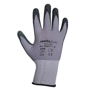 W-flex Nitrilhandschuhe – L: 24 cm, Nitril, Grau