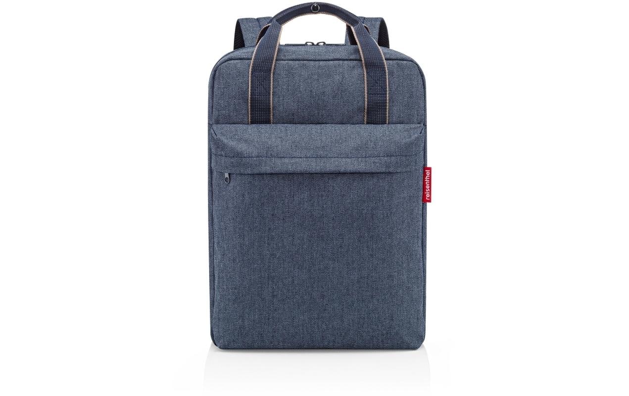 Reisenthel City-Rucksack Allday Rucksack M – 15 l, Polyester – Fischgrät Dunkelblau, 300 × 390 × 130 mm
