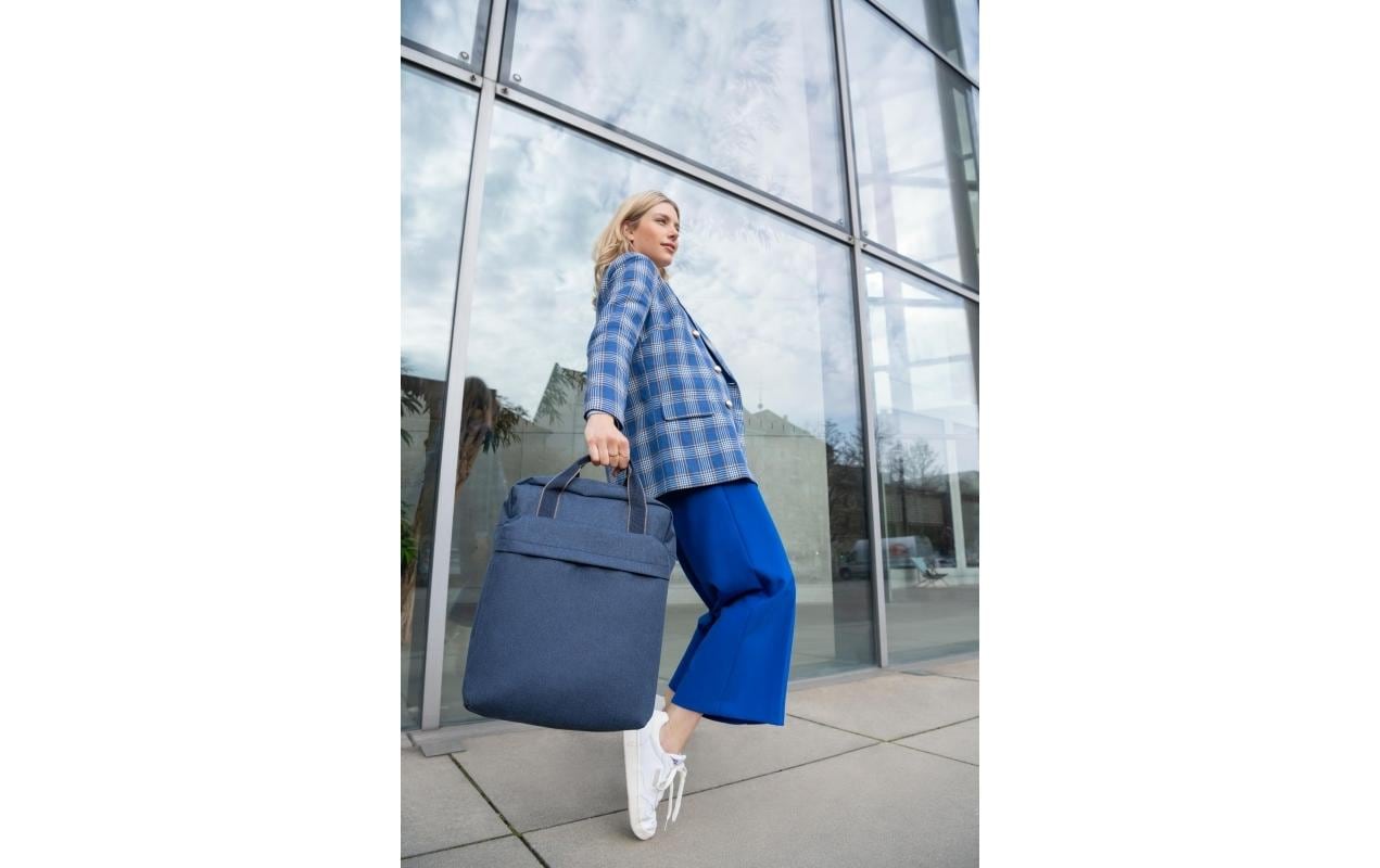 Reisenthel City-Rucksack Allday Rucksack M – 15 l, Polyester – Fischgrät Dunkelblau, 300 × 390 × 130 mm