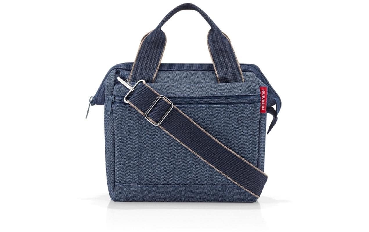 Reisenthel Umhängetasche Allrounder Cross – 4 l, Polyester, Herringbone Dunkelblau