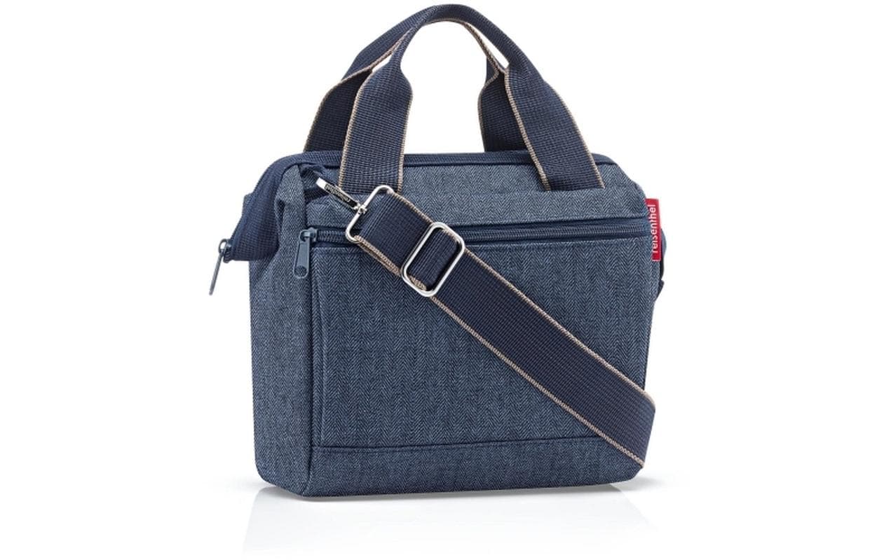 Reisenthel Umhängetasche Allrounder Cross – 4 l, Polyester, Herringbone Dunkelblau