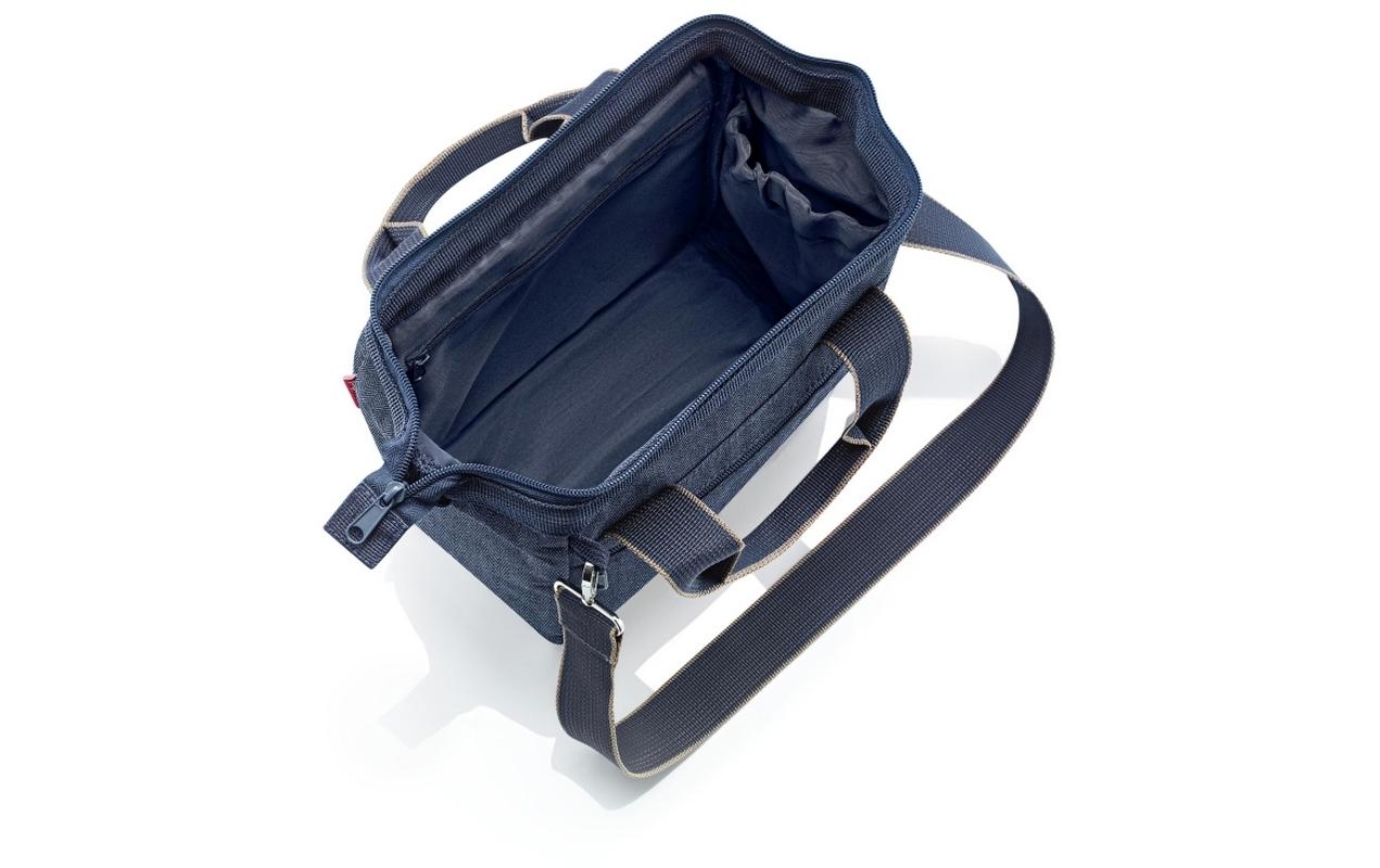 Reisenthel Umhängetasche Allrounder Cross – 4 l, Polyester, Herringbone Dunkelblau