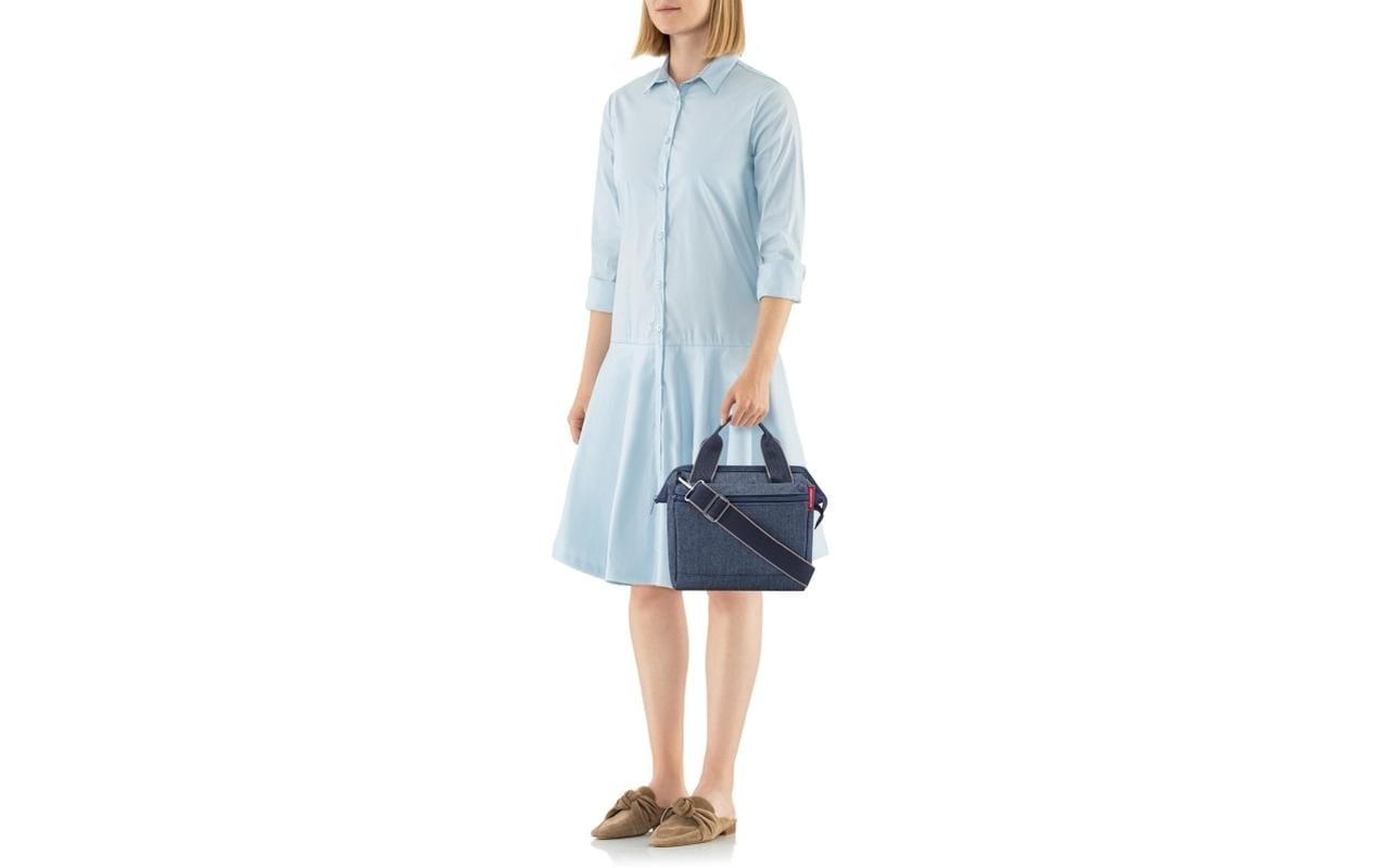 Reisenthel Umhängetasche Allrounder Cross – 4 l, Polyester, Herringbone Dunkelblau