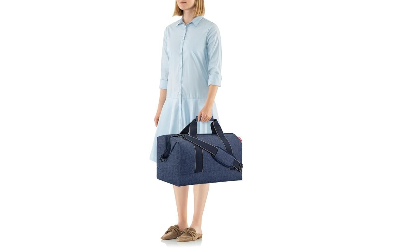 Reisenthel Umhängetasche Allrounder L – 30 l, Polyester, Herringbone Dunkelblau