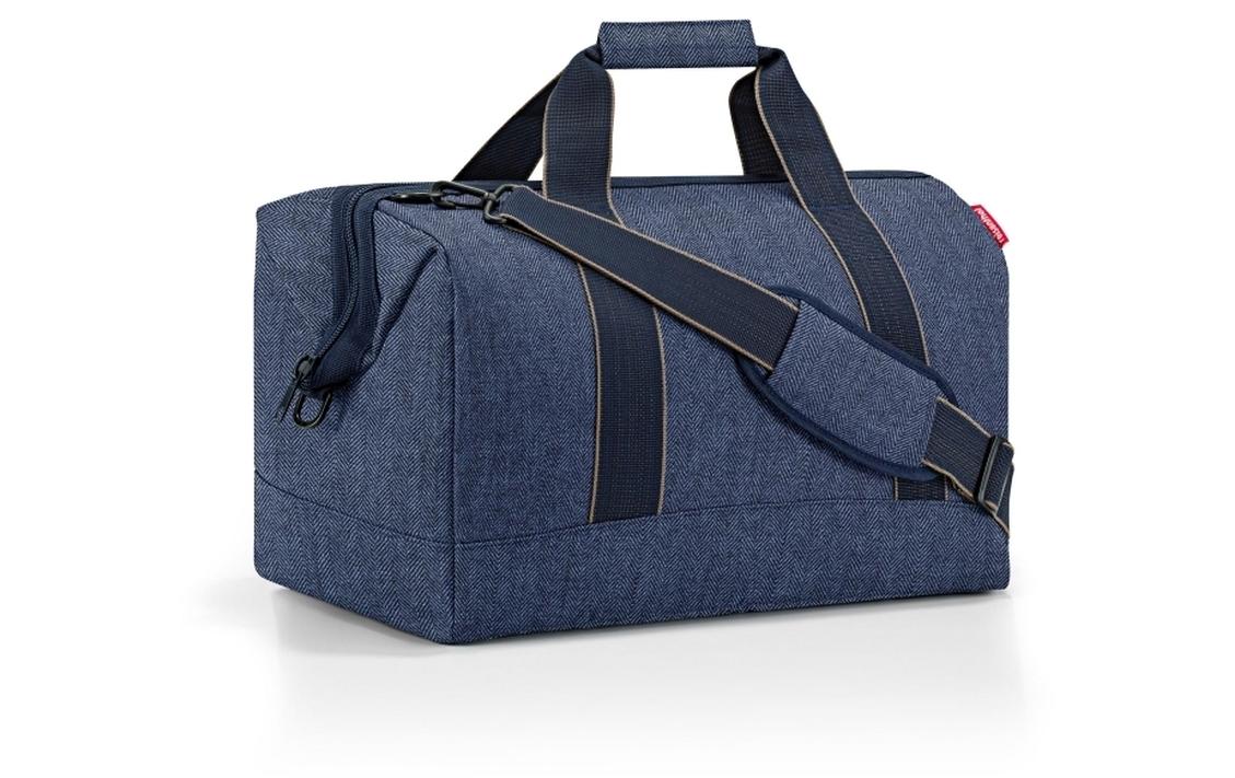 Reisenthel Umhängetasche Allrounder L – 30 l, Polyester, Herringbone Dunkelblau
