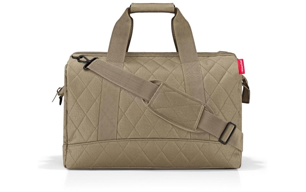 Reisenthel Umhängetasche Allrounder L – 30 l, Polyester, Rhombus Olive, 48 × 39,5 × 29 cm