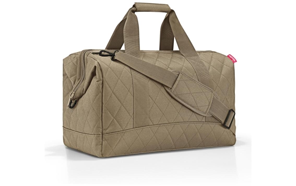 Reisenthel Umhängetasche Allrounder L – 30 l, Polyester, Rhombus Olive, 48 × 39,5 × 29 cm