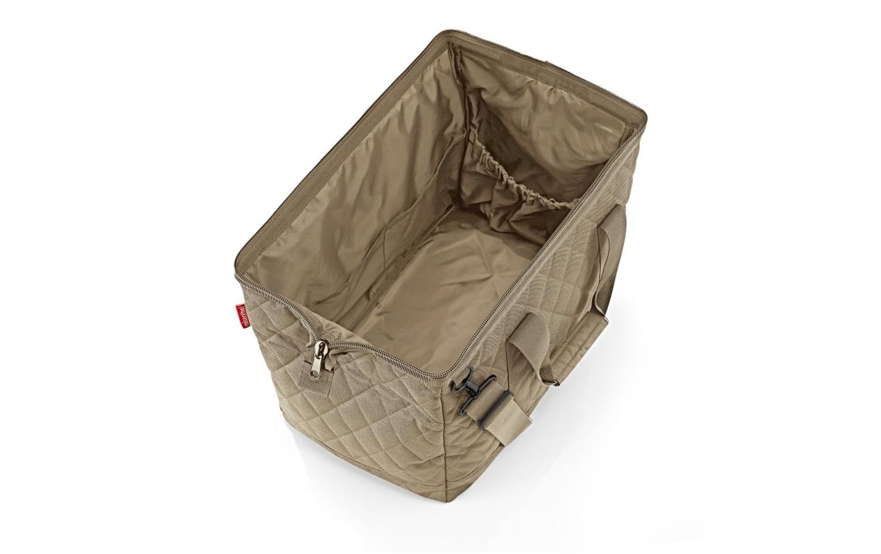 Reisenthel Umhängetasche Allrounder L – 30 l, Polyester, Rhombus Olive, 48 × 39,5 × 29 cm