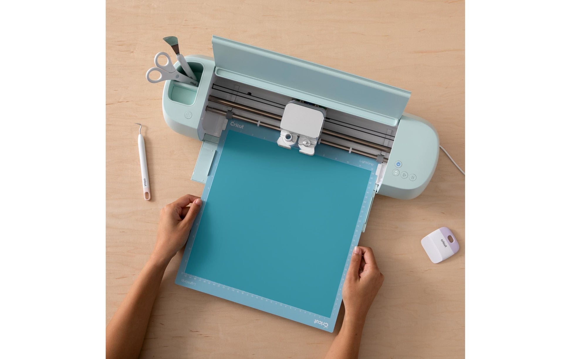 Cricut Glänzende Vinylfolie, selbstklebend – türkis/violett – 30 × 60 cm – für Cricut Schneideplotter