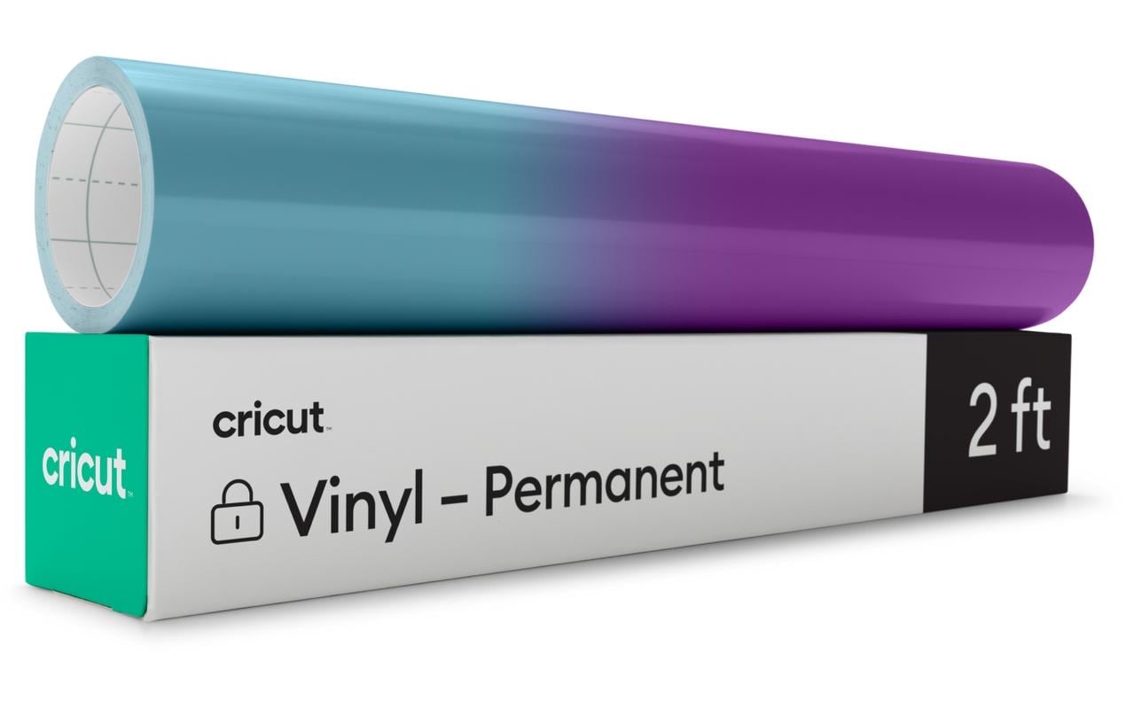 Cricut Glänzende Vinylfolie, selbstklebend – türkis/violett – 30 × 60 cm – für Cricut Schneideplotter