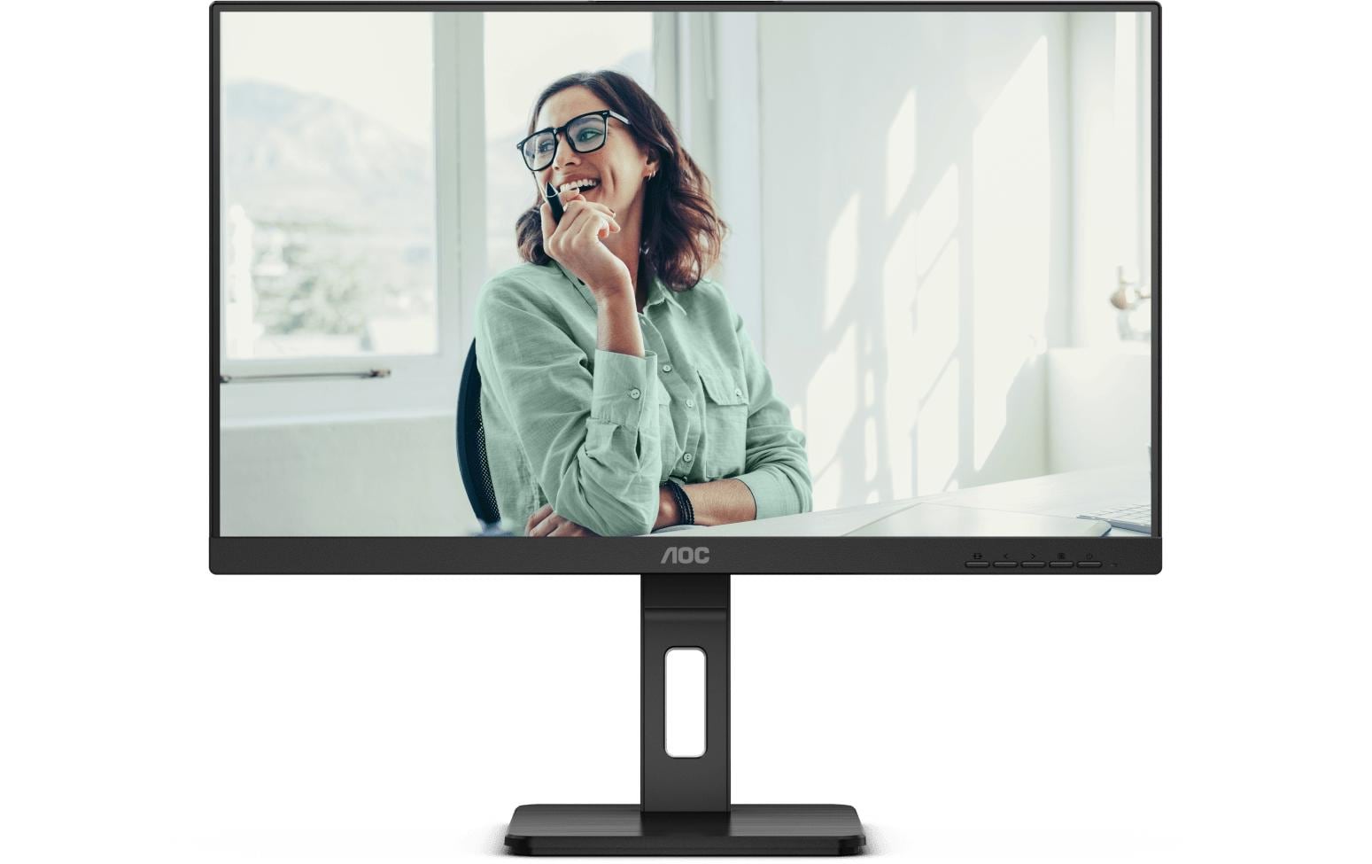 AOC Monitor, 27", IPS, 75 Hz, 350 cd/m², USB-C, Daisy Chain, USB-Hub, VESA 100 × 100, Schwarz