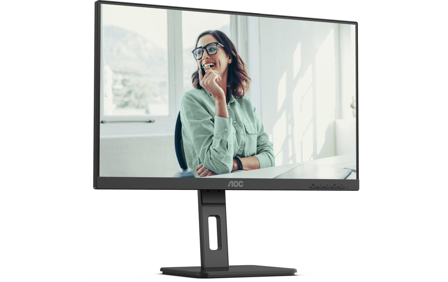 AOC Monitor, 27", IPS, 75 Hz, 350 cd/m², USB-C, Daisy Chain, USB-Hub, VESA 100 × 100, Schwarz