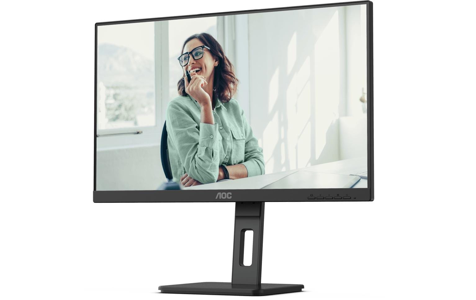 AOC Monitor, 27", IPS, 75 Hz, 350 cd/m², USB-C, Daisy Chain, USB-Hub, VESA 100 × 100, Schwarz