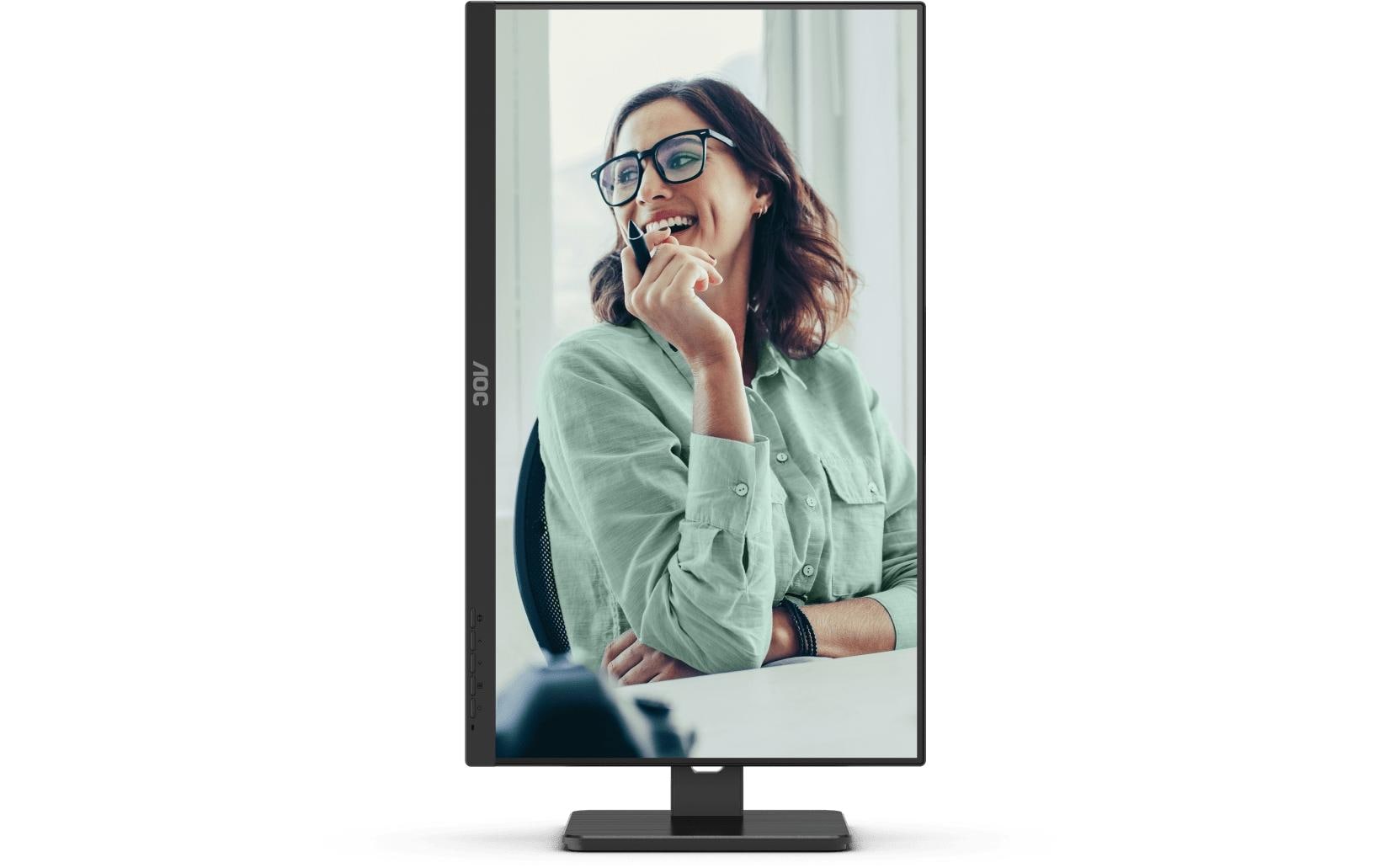 AOC Monitor, 27", IPS, 75 Hz, 350 cd/m², USB-C, Daisy Chain, USB-Hub, VESA 100 × 100, Schwarz