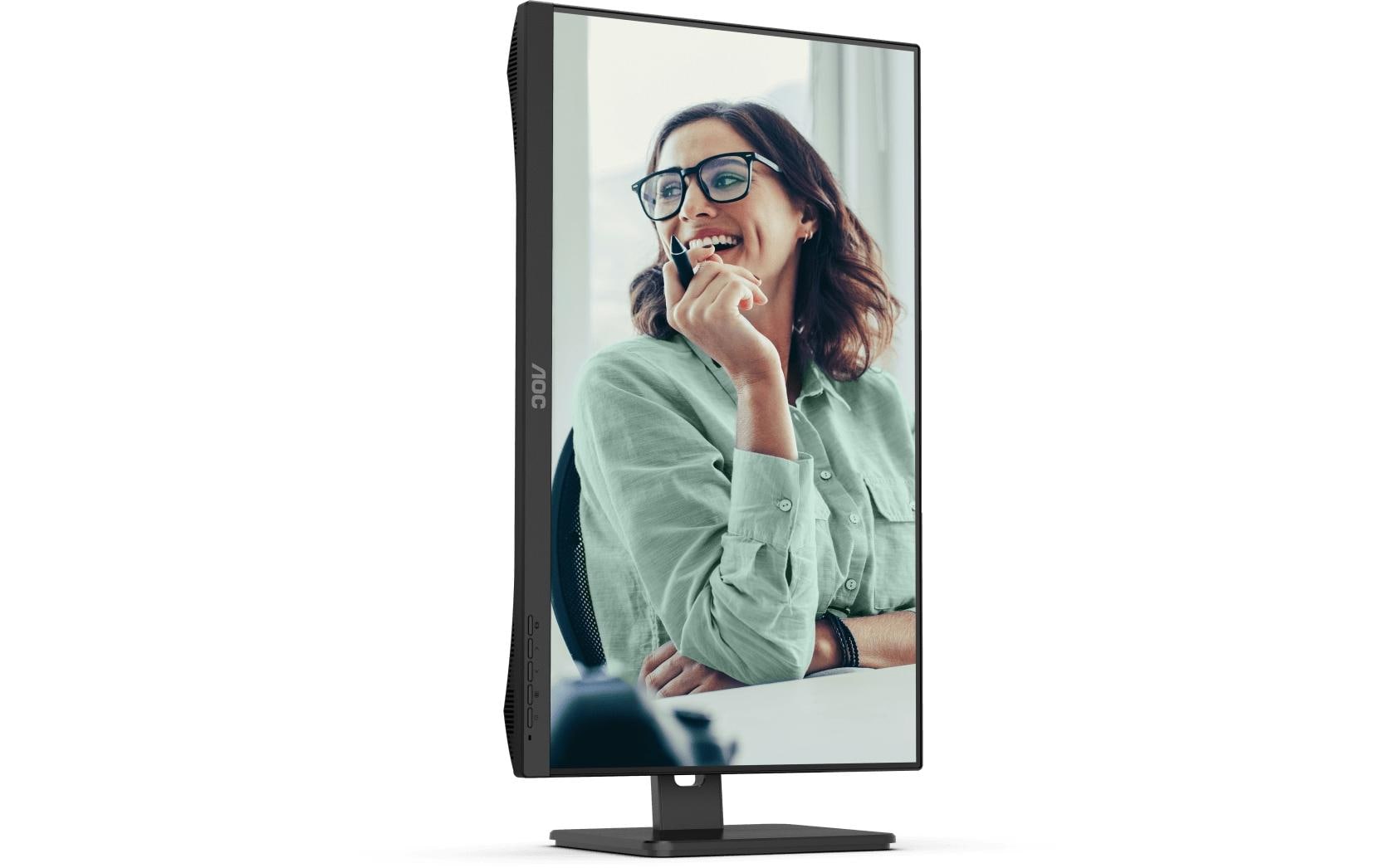 AOC Monitor, 27", IPS, 75 Hz, 350 cd/m², USB-C, Daisy Chain, USB-Hub, VESA 100 × 100, Schwarz