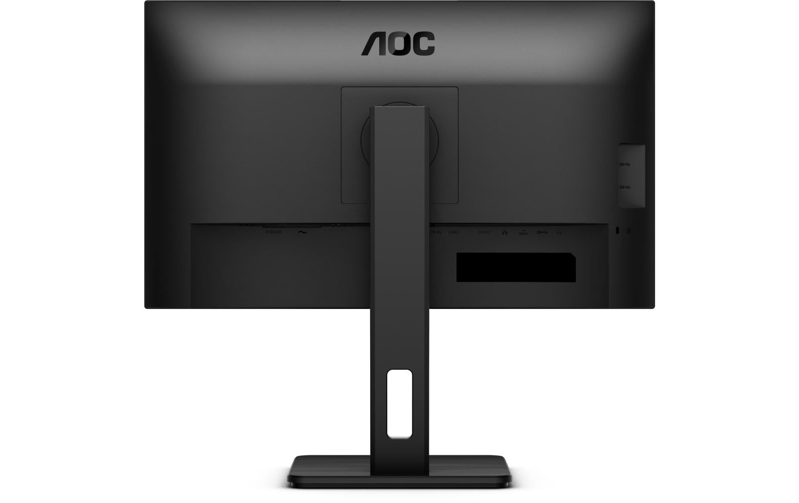 AOC Monitor, 27", IPS, 75 Hz, 350 cd/m², USB-C, Daisy Chain, USB-Hub, VESA 100 × 100, Schwarz
