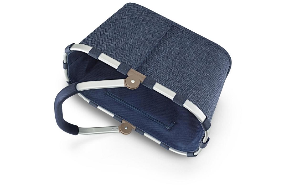 Reisenthel Stofftasche, Polyester, Motiv Herringbone Dunkelblau, 480×290×280 mm