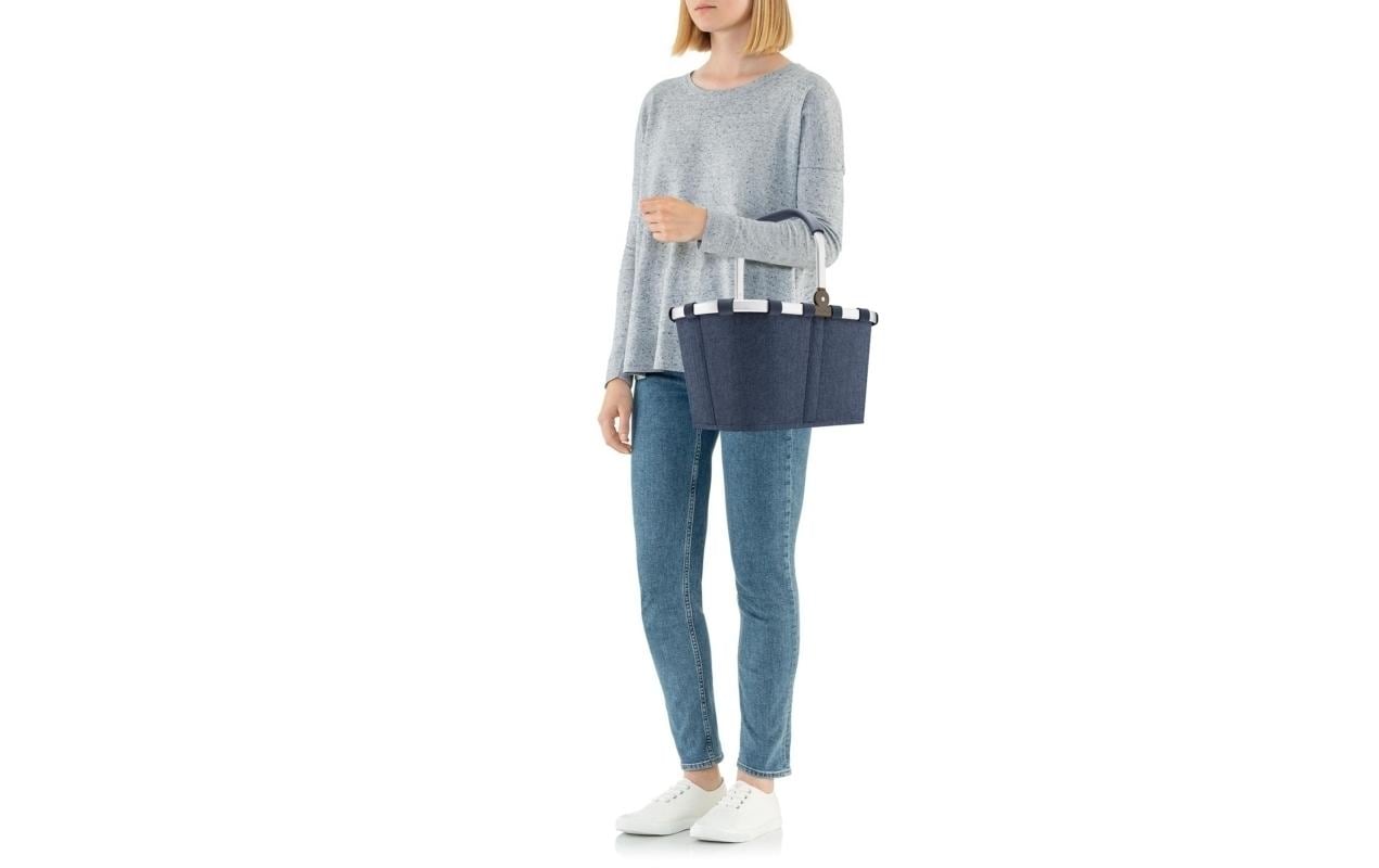 Reisenthel Stofftasche, Polyester, Motiv Herringbone Dunkelblau, 480×290×280 mm