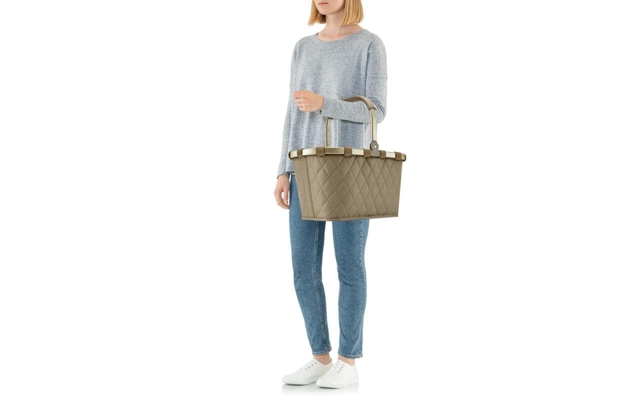 Reisenthel Stofftasche, Polyester, Motiv Rhombus Olive, 480×290×280 mm