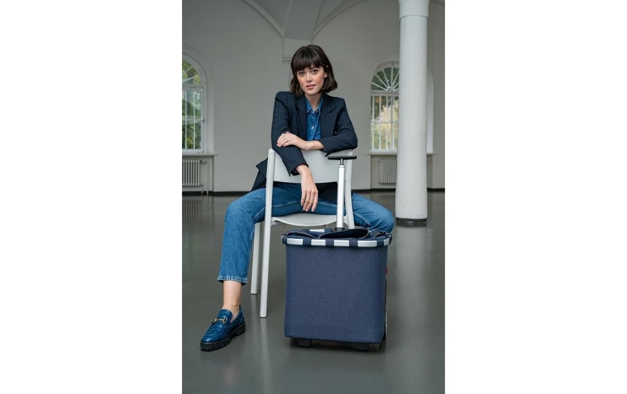 Reisenthel Stofftasche, Polyester, Motiv Herringbone Dunkelblau, 420×475×320 mm