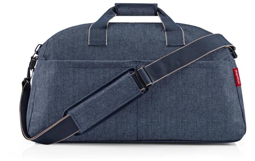 Reisenthel Reisetasche Overnighter Plus – 45 l, Canvas, Fischgrät Dunkelblau