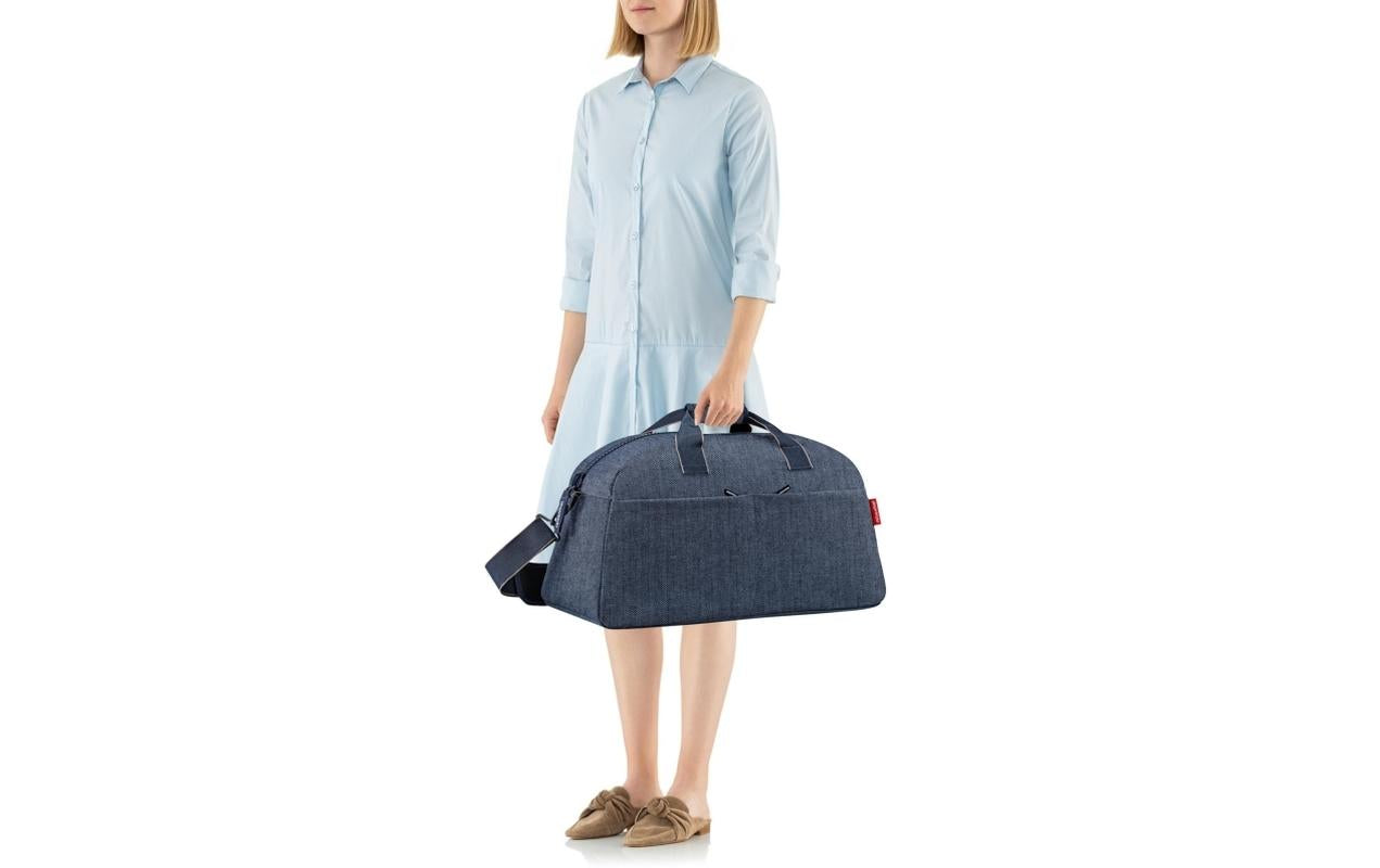 Reisenthel Reisetasche Overnighter Plus – 45 l, Canvas, Fischgrät Dunkelblau