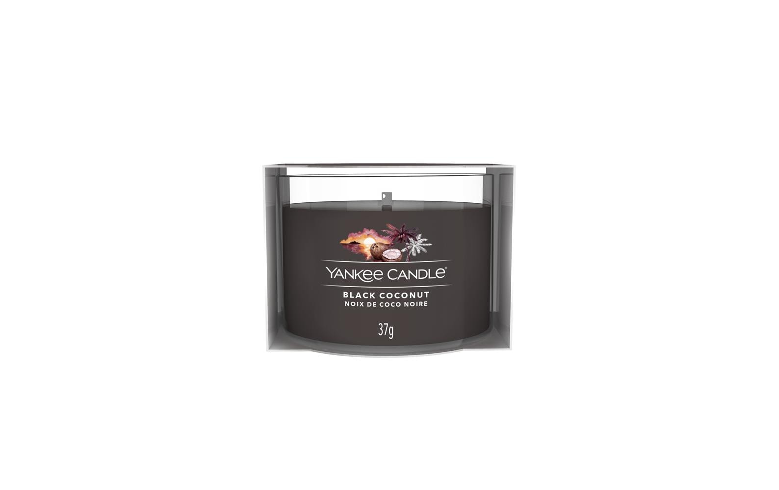 Yankee Candle Duftkerze – Black Coconut – Ø 5,4 × 4,4 cm – ca. 10 h